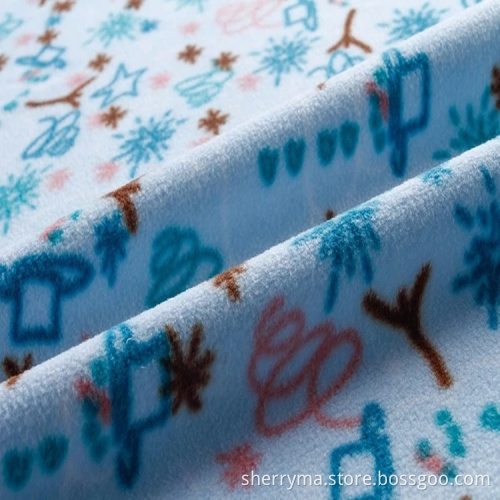 new products artistic Polar Fleece weft polyester printed knitted fabric